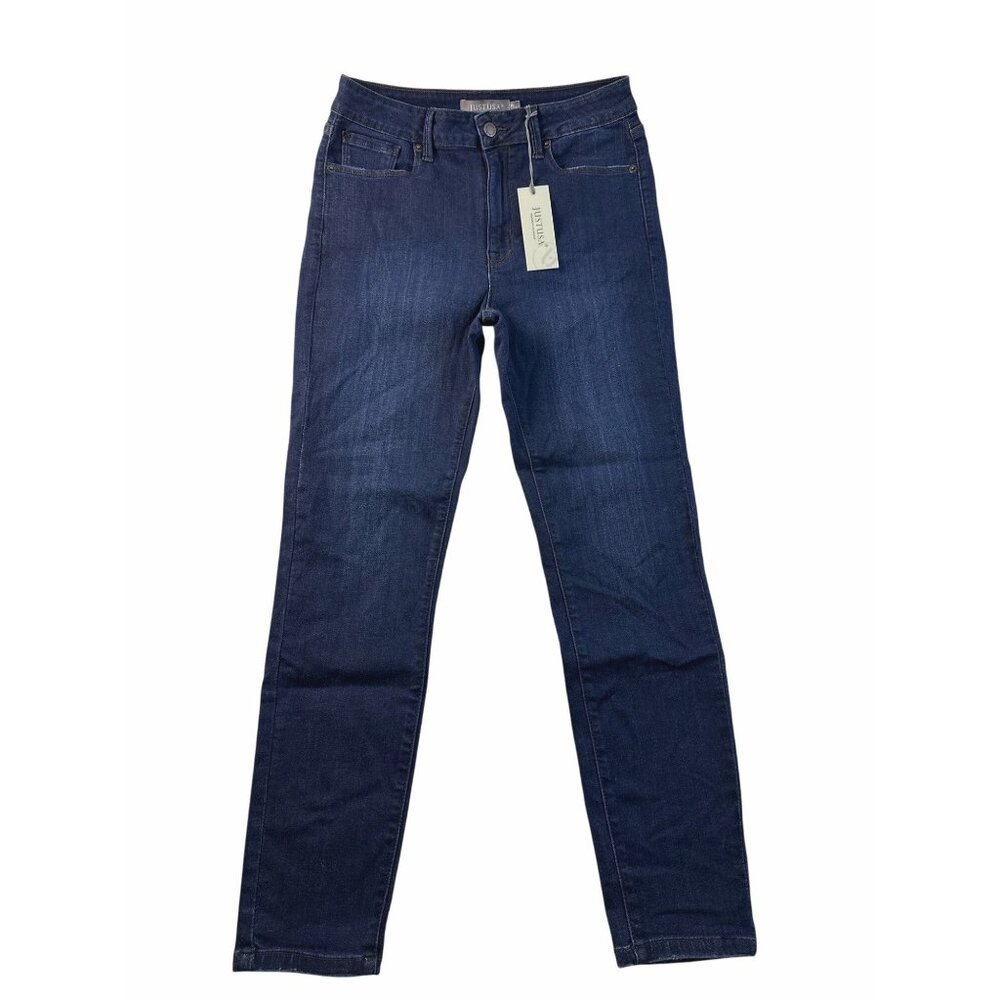 Justusa Womens Jeans Dark Wash Sz 30/10 Melody High-Rise Skinny Comfort Jeans